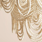 Двухъярусная круглая люстра волнистой формы украшенная белыми бусами Azure Beads Chandelier варинант исполнения - 2 | Loft Concept в Брянске