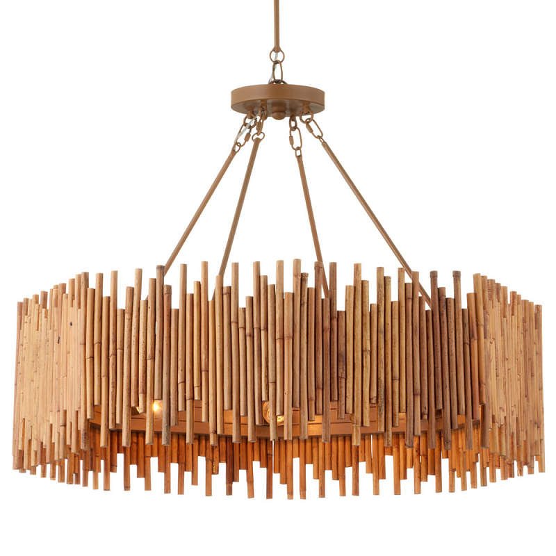 Люстра с абажуром из ротанга Wicker Furniture Бежевый в Брянске | Loft Concept 