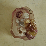 Шкатулка из эпоксидной смолы с цветами розовая Epoxy Resin Flowers Box Pink варинант исполнения - 2 | Loft Concept в Брянске