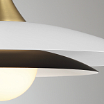 Подвесной светильник с плафоном в форме плоского купола и белой шарообразной лампой Eurofase варинант исполнения - 10 | Loft Concept в Брянске