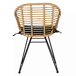 Стул с ротанговым плетением Wicker Half Chair с подлокотниками варинант исполнения - 2 | Loft Concept в Брянске
