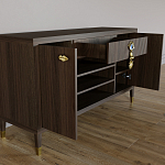 Комод-буфет Elsa Dreams Walnut с открытыми полками   варинант исполнения - 1 | Loft Concept в Брянске