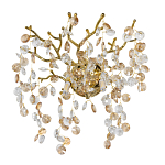Бра золотого цвета с ветвями и прозрачными хрустальнымих подвесками Droplet Chandelier варинант исполнения - 1 | Loft Concept в Брянске