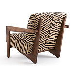 Кресло с обивкой из шенилла с тигровым принтом Tiger Chair варинант исполнения - 3 | Loft Concept в Брянске