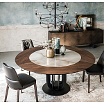 Обеденный стол круглый на чёрном фигурном основании Bosnia dinning table  варинант исполнения - 3 | Loft Concept в Брянске