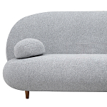 Двухместный диван с мягкой обивкой из ткани серый на деревянных ножках Michael Sofa Grey варинант исполнения - 4 | Loft Concept в Брянске