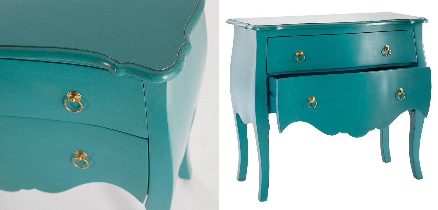 Комод с изогнутыми ножками L.XV CHEST OF DRAWERS Marcelle Тёмно-бирюзовый Комод с изогнутыми ножками L.XV CHEST OF DRAWERS Marcelle Тёмно-бирюзовый - Loft-Concept в Брянске