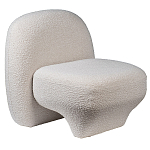 Кресло без подлокотников с обивкой из белой ткани букле Pacification варинант исполнения - 1 | Loft Concept в Брянске