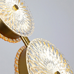  Подвесной светильник с плафонами из рельефного стекла Peony Glass Bronze Two варинант исполнения - 4 | Loft Concept в Брянске