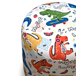 Пуф детский круглый с принтом Dinosaurs CHILDHOOD варинант исполнения - 2 | Loft Concept в Брянске