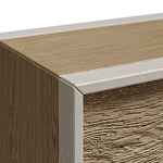 ТВ тумба 2 двери и 2 ящика с подсветкой на рельефном фасаде Warm Industrial варинант исполнения - 7 | Loft Concept в Брянске