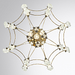 Люстра подвесная из металла с хрустальными подвесками прозрачного цвета Quasar 41 варинант исполнения - 4 | Loft Concept в Брянске