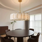 Люстра круглая Д80 см с абажуром из прямоугольных панелей Calling to Shine варинант исполнения - 2 | Loft Concept в Брянске