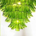 Люстра из семи ярусов зеленого стекла Independence варинант исполнения - 4 | Loft Concept в Брянске