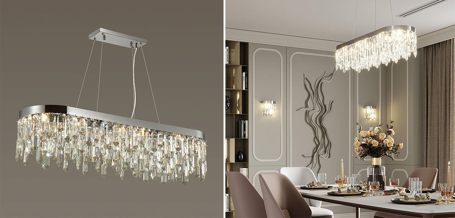 Люстра Crystal Polyhedrons Linear Chrome Люстра Crystal Polyhedrons Linear Chrome - Loft-Concept в Брянске