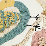 Чехол на подушку с кисточками и вышивкой птиц Ethnic mix Birds Rect варинант исполнения - 3 | Loft Concept в Брянске