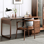 Стол рабочий округлой формы с 3-мя ящиками  Working Moonnut Table варинант исполнения - 8 | Loft Concept в Брянске