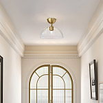 Потолочный светильник с широким полусферическим плафоном из прозрачного стекла Alora Mood варинант исполнения - 7 | Loft Concept в Брянске