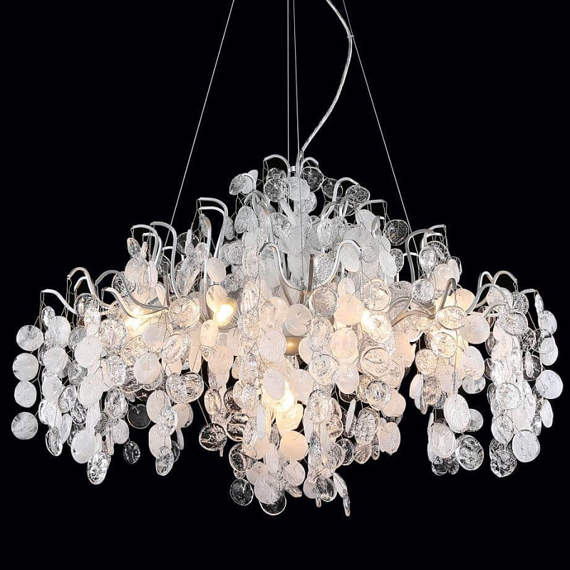 Люстра FAIRYTREE Chandelier 9 Белый Серебряный Прозрачное Стекло Люстра FAIRYTREE Chandelier 9 Белый Серебряный Прозрачное Стекло в Брянске | Loft Concept