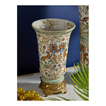 Ваза из фарфора на бронзовом основании Turquoise Blooming Garden варинант исполнения - 5 | Loft Concept в Брянске