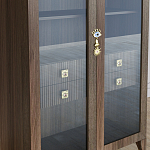 Дизайнерский шкаф витрина Elsa Dreams Walnut с 4-мя ящиками варинант исполнения - 4 | Loft Concept в Брянске