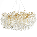 Люстра с хрустальными подвесками на металлических ветках Fairytree Light Gold Chandelier 18 варинант исполнения - 1 | Loft Concept в Брянске