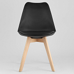 Стул с основой из пластика и мягким сиденьем Arvika Black варинант исполнения - 2 | Loft Concept в Брянске