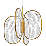 Люстра с гравировкой на акриловых плафонах Gravyura Bronze D 50 см варинант исполнения - 1 | Loft Concept в Брянске