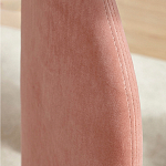 Обеденный стол со стеклянной столешницей и розовыми ножками с тканевой обивкой Wrigley варинант исполнения - 2 | Loft Concept в Брянске