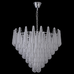 Люстра с подвесками из рифленного стекла в форме капель Textured Glass Chandelier варинант исполнения - 6 | Loft Concept в Брянске