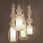 Подвесной светильник Wire Dream Pendant 3 Белый варинант исполнения - 2 | Loft Concept в Брянске