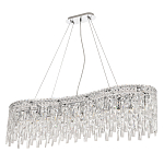 Люстра подвесная вытянутой формы с хрустальными подвесками Ludivine Lighting варинант исполнения - 1 | Loft Concept в Брянске