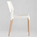 Пластиковый стул на ножках из массива бука Ferret White варинант исполнения - 4 | Loft Concept в Брянске