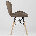 Стул с коричневым сиденьем из экокожи JEROEN варинант исполнения - 2 | Loft Concept в Брянске