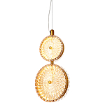  Подвесной светильник с плафонами из рельефного стекла Peony Glass Bronze Two варинант исполнения - 1 | Loft Concept в Брянске