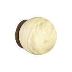 Настенно-потолочный светильник с плафоном в форме шара из алебастра Cryptocrystalline Stone варинант исполнения - 1 | Loft Concept в Брянске