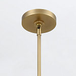 Подвесной светильник линейный латунного цвета в кожаном коричневом чехле и декоративными ремешками Alora варинант исполнения - 5 | Loft Concept в Брянске