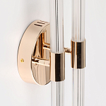 Бра с круглым основанием золотого цвета и двумя вертикальными плафонами Hex Scaffold варинант исполнения - 4 | Loft Concept в Брянске