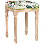 Банкетка из натурального бука золотистая с изображением птиц и цветов Blooming Bird варинант исполнения - 2 | Loft Concept в Брянске