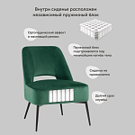 Мягкое кресло в зеленом велюре ALBA варинант исполнения - 8 | Loft Concept в Брянске