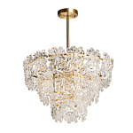 Люстра многоярусная с объемными прозрачными цветами Hanging Flowers варинант исполнения - 2 | Loft Concept в Брянске