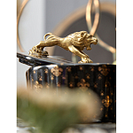 Шкатулка черного цвета с крышкой с фигуркой льва Eden Garden варинант исполнения - 7 | Loft Concept в Брянске