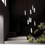 Подвесной светильник белого цвета с изогнутым плафоном Flow Loop варинант исполнения - 7 | Loft Concept в Брянске