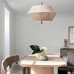 Люстра из дуба с веревчатым абажуром Rope Oak Chandelier варинант исполнения - 4 | Loft Concept в Брянске