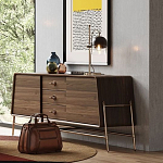 Дизайнерский комод трапециевидной формы с ручками и основанием золотого цвета Armaria варинант исполнения - 1 | Loft Concept в Брянске