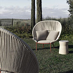 Дизайнерское уличное кресло с веревочной спинкой PETALO Armchair варинант исполнения - 3 | Loft Concept в Брянске
