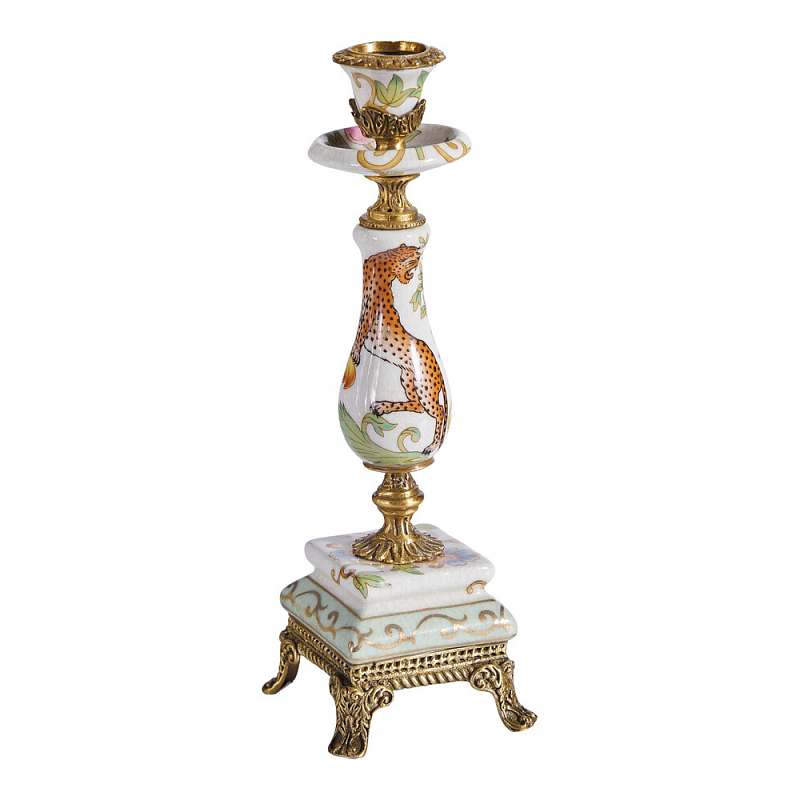 Подсвечник с растительным и животным дизайном Centennial Garden Мульти Бронза в Брянске | Loft Concept 