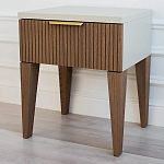 Тумба прикроватная коричневая с белой столешницей Harper Line варинант исполнения - 1 | Loft Concept в Брянске