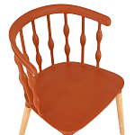 Пластиковый стул на ножках из массива бука Ferret Spiral Brown варинант исполнения - 4 | Loft Concept в Брянске