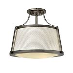 Потолочный светильник со светлым текстильным абажуром Hinkley варинант исполнения - 1 | Loft Concept в Брянске